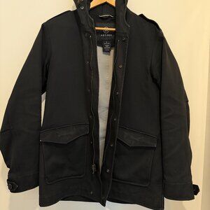 Aether Bonded Canvas Waterproof Rain Jacket – Black, Men’s Medium